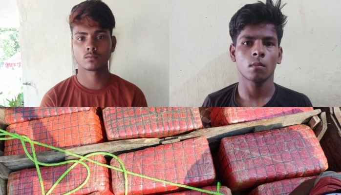 पर्सा प्रहरीद्वारा भारतीय ट्रकबाट २६० किलो गाँजा बरामद, दुई पक्राउ 